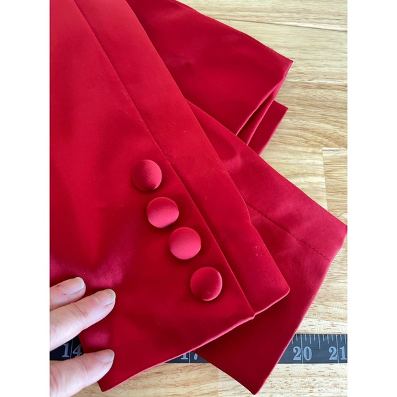 ABS Collection Allen Schwartz Red Satin Blazer Jacket Women's Size 8 - Picture 12 of 14